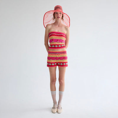 (W) Ariarne Hand Knitted Top (MULTI)