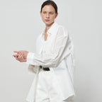 NOTIA OVER FIT DOUBLE TAP SHIRTS - WHITE
