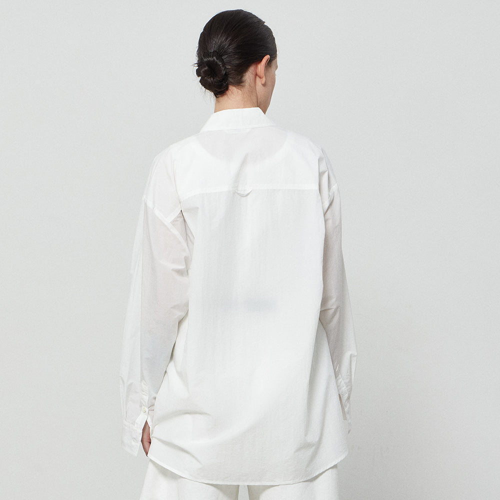 NOTIA OVER FIT DOUBLE TAP SHIRTS - WHITE