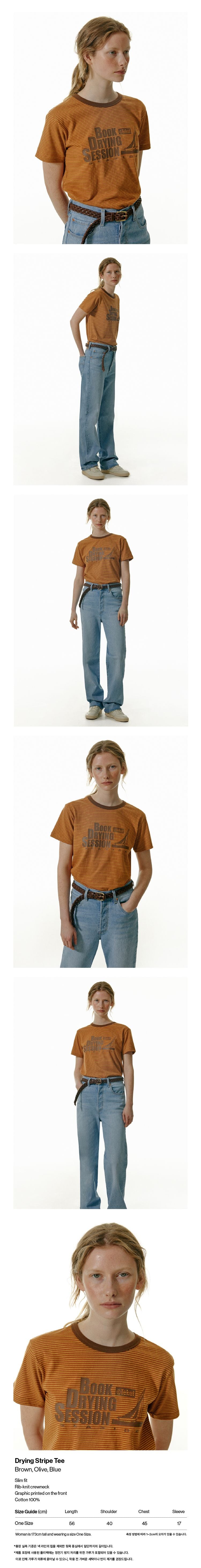 TEKET Drying Stripe Tee Brown
