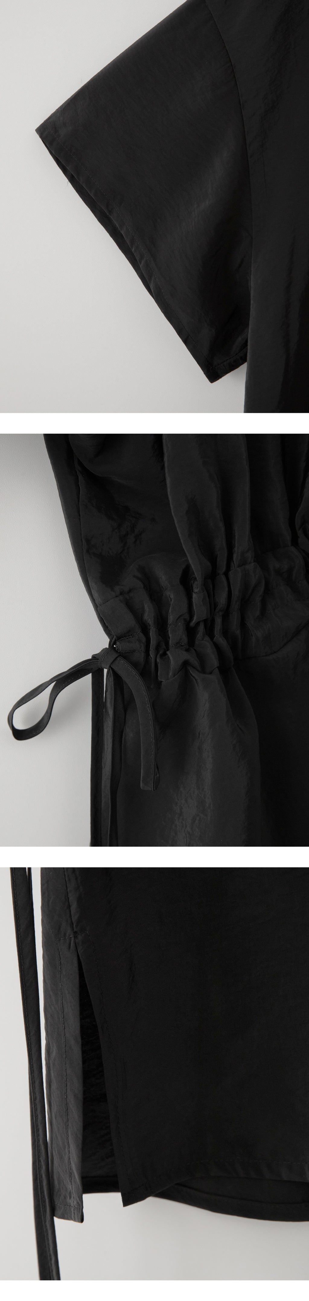 EAAH RAYON DRAWSTRING BLOUSE (BLACK)