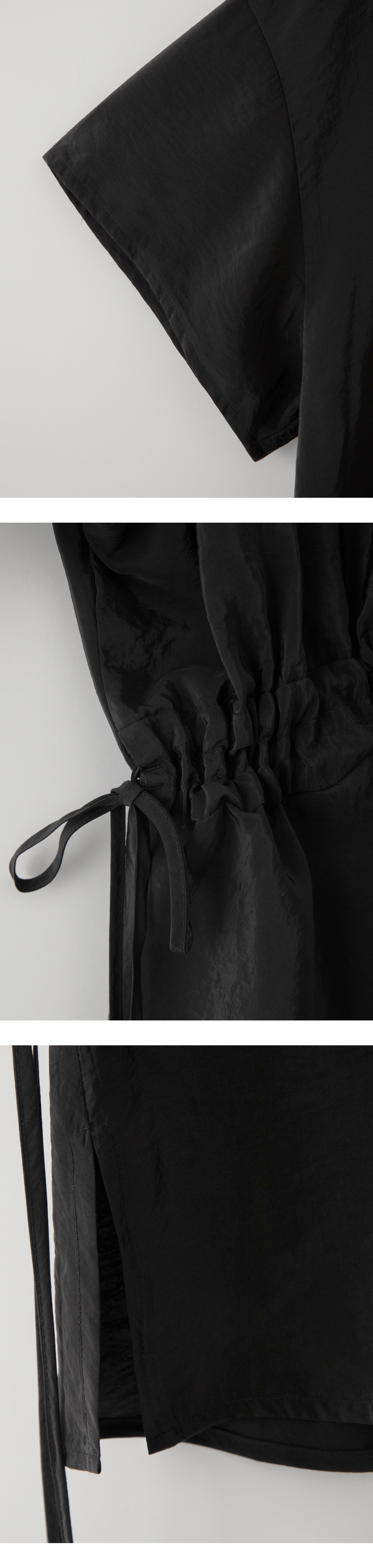 EAAH RAYON DRAWSTRING BLOUSE (BLACK)