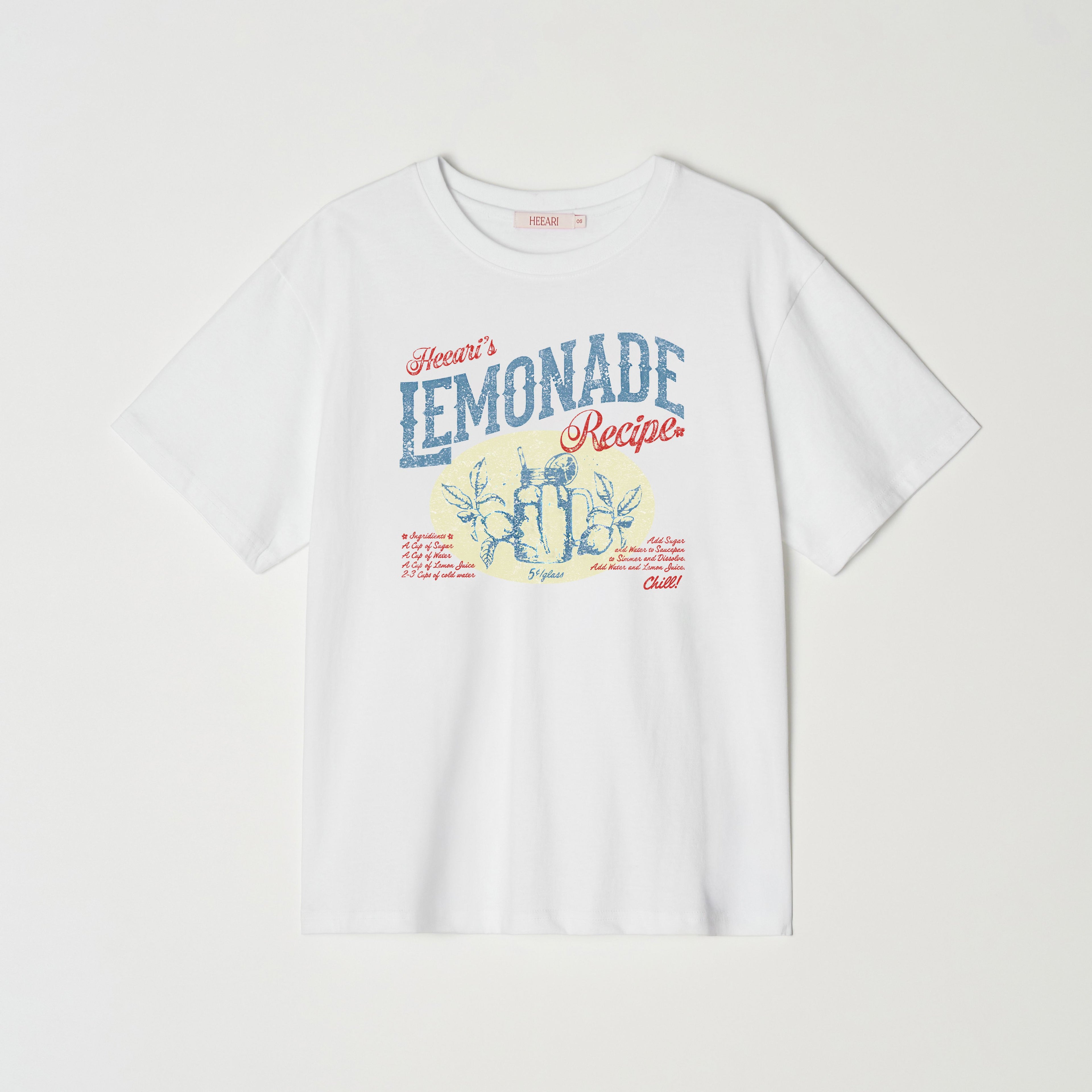 HEEARI Lemonade Recipe Oversized T-Shirt