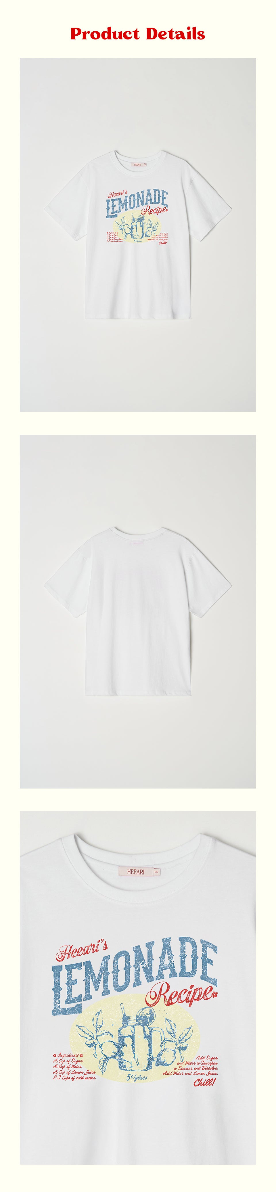 HEEARI Lemonade Recipe Oversized T-Shirt