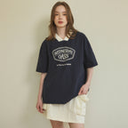 WEDNESDAYOASIS W/Signature Nylon Raglan T-shirt _Navy