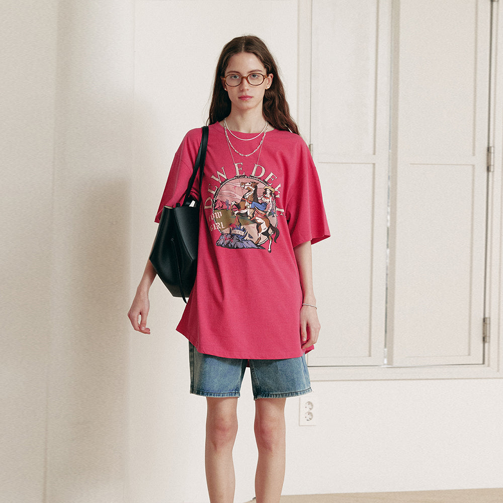 DEWEDEWE Overfit cow top_red