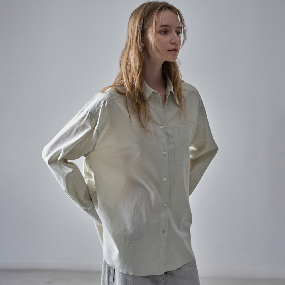 FACADE PATTERN Boy fit breeze shirt_sage
