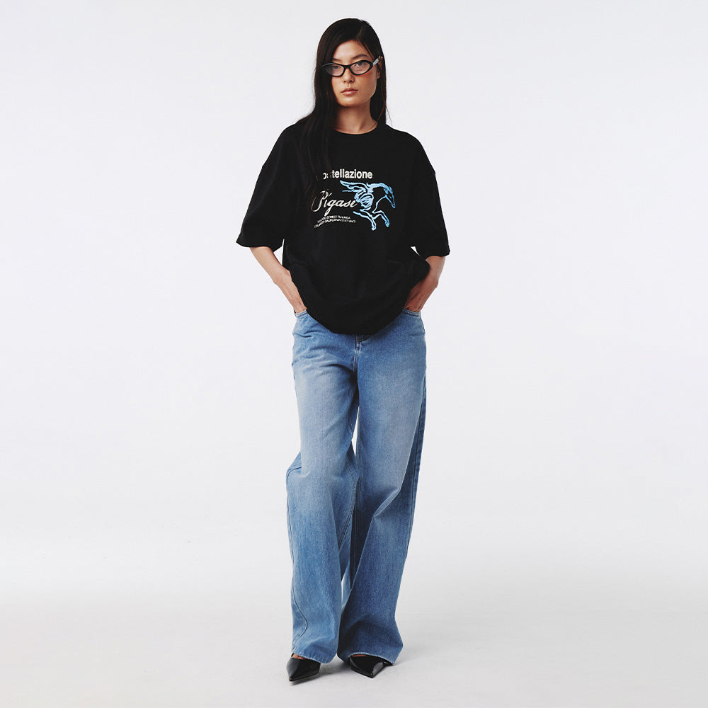 KIJUN Pegasus Oversized Tee UNISEX Black
