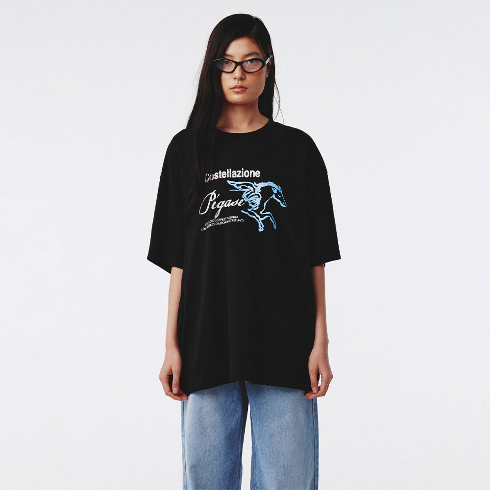 KIJUN Pegasus Oversized Tee UNISEX Black