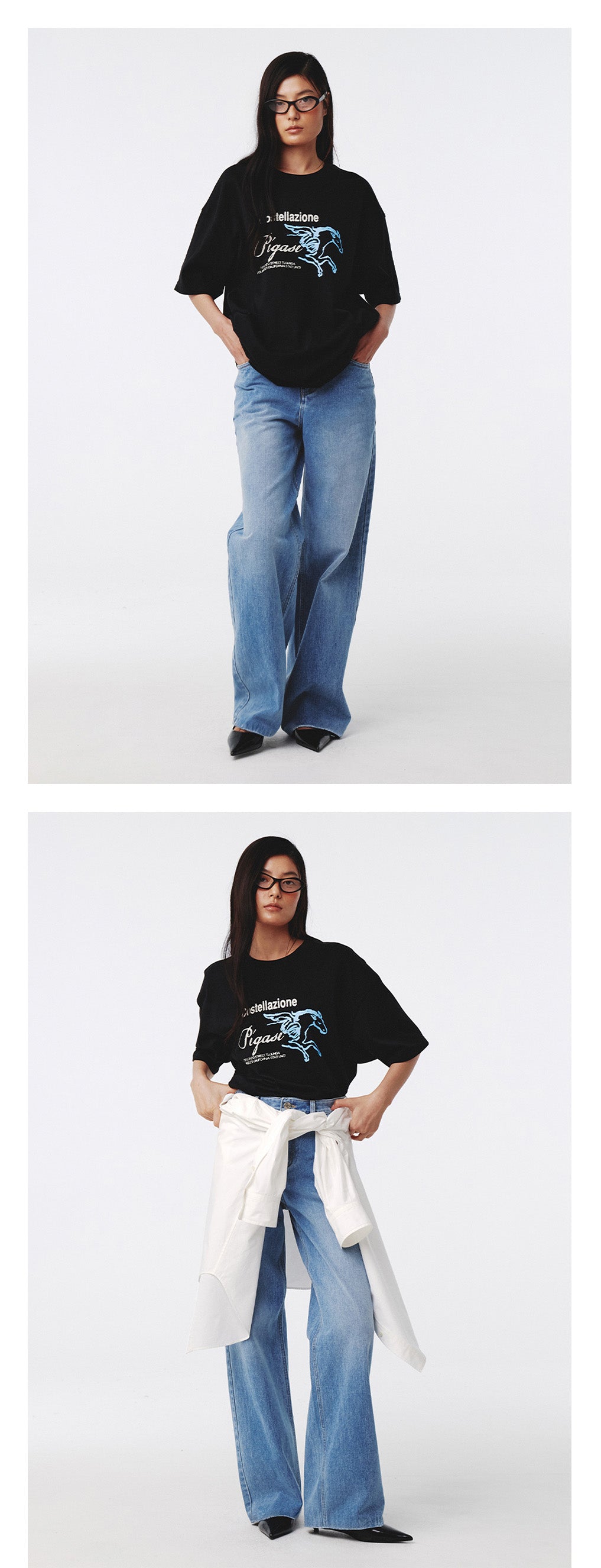 KIJUN Pegasus Oversized Tee UNISEX Black