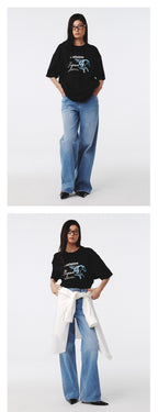 KIJUN Pegasus Oversized Tee UNISEX Black