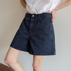 LEVAR LEVAR Classic Staple Denim Shorts - Stone Navy