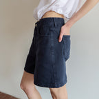 LEVAR LEVAR Classic Staple Denim Shorts - Stone Navy