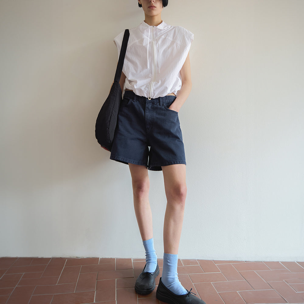 LEVAR LEVAR Classic Staple Denim Shorts - Stone Navy