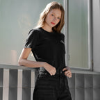 Calvin Klein Jeans [CK] Women’s Regular Fit Small Monogram Logo Short Sleeve T-Shirt 47AB801 UB1
