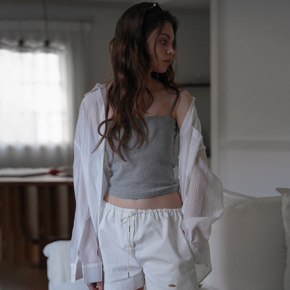 DEHEVE Summer Sheer Shirt [White]