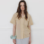 THE RYE Pocket Half Sleeve Shirt(Beige)