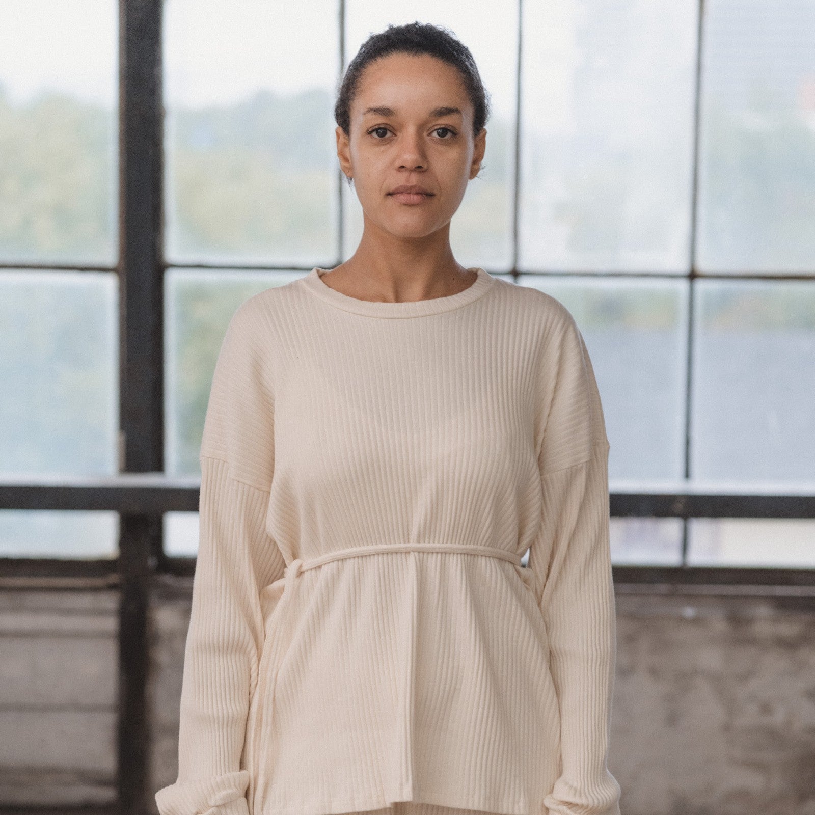 BASERANGE SHAW LONG SLEEVE (FLEECE RIB)