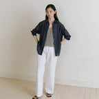 LINGSEOUL tencel basic shirt-charcoal