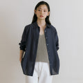LINGSEOUL tencel basic shirt-charcoal