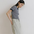 LINGSEOUL stripe linger t-shirts-ivory/navy