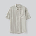 Fabregat Sona Stripe Half Shirt (Mute Beige)