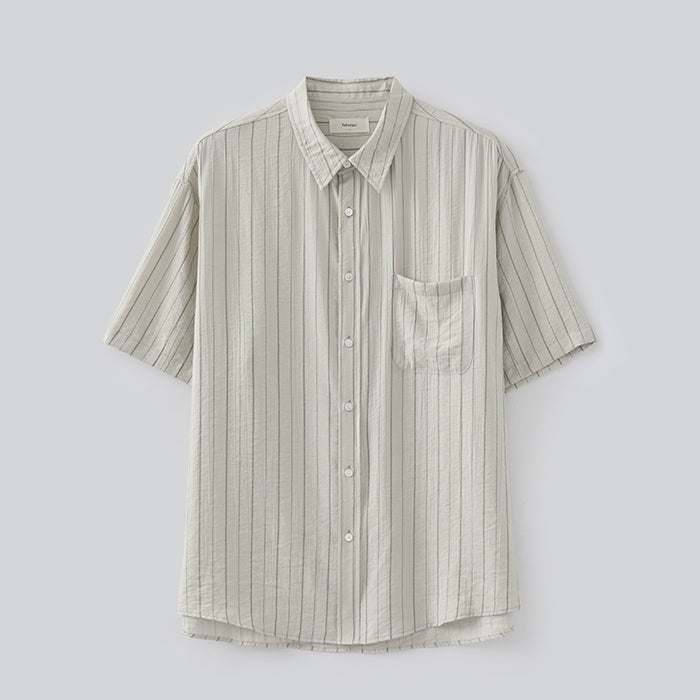 Fabregat Sona Stripe Half Shirt (Mute Beige)