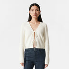 & Other Stories Knit tie detail cardigan (White)
