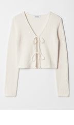 & Other Stories Knit tie detail cardigan (White)