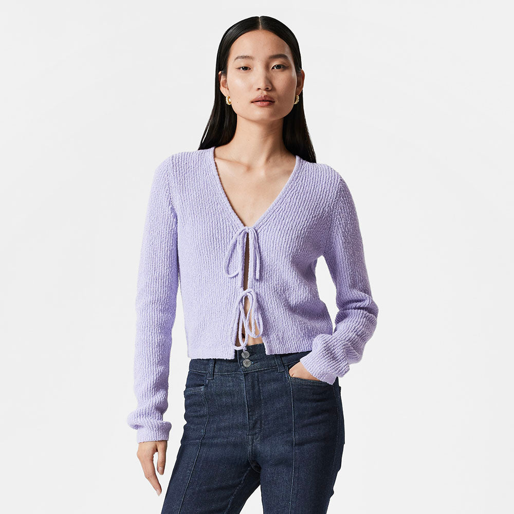 & Other Stories Knit tie detail cardigan (Light Purple)