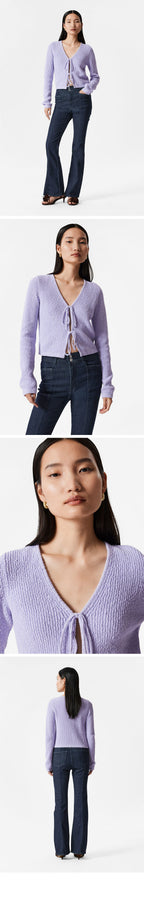 & Other Stories Knit tie detail cardigan (Light Purple)