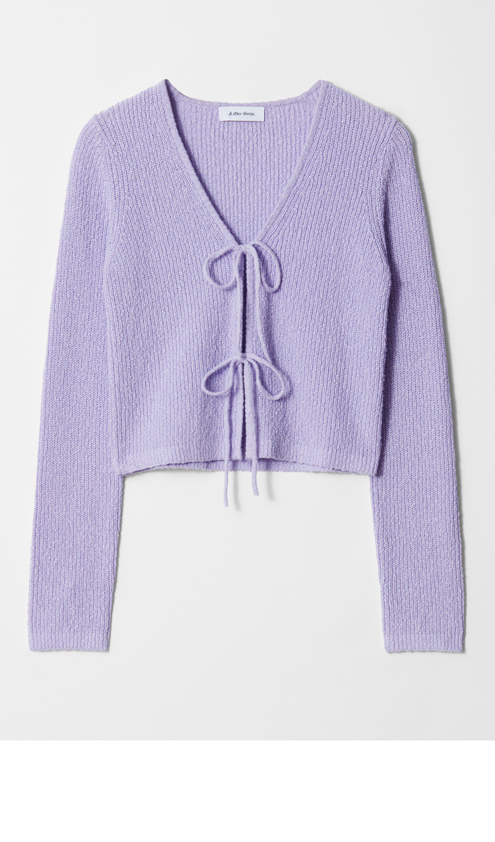 & Other Stories Knit tie detail cardigan (Light Purple)