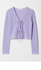 & Other Stories Knit tie detail cardigan (Light Purple)