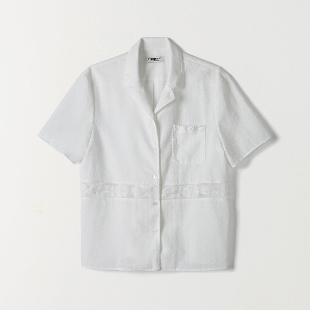 TTUDEMENT FRENCH LACE SHIRT (IVORY)