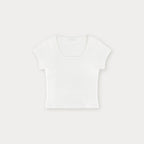 SOMEWHEREBUTTER [3rd] Ribbon Square Top - Ivory