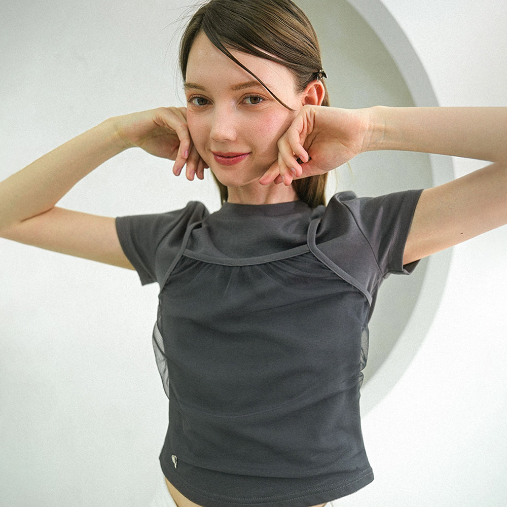 VIVACIOUS Tinker Bell Short Sleeve CHARCOAL