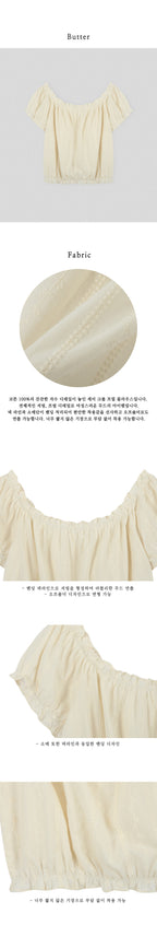TILLIDIE Two-way shirring blouse TISU03BL02_Butter