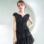 VIVACIOUS Nia Shirring Two-way Blouse_2Colors