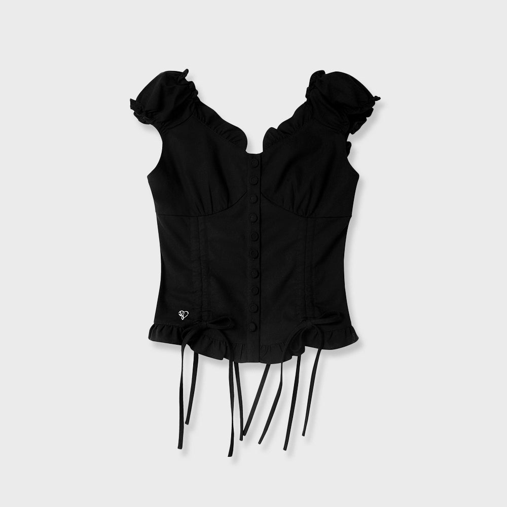 VIVACIOUS Nia Shirring Two-way Blouse_2Colors