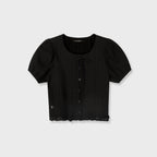 VIVACIOUS Melissa Punching Ribbon Blouse_2Colors
