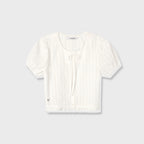 VIVACIOUS Melissa Punching Ribbon Blouse_2Colors
