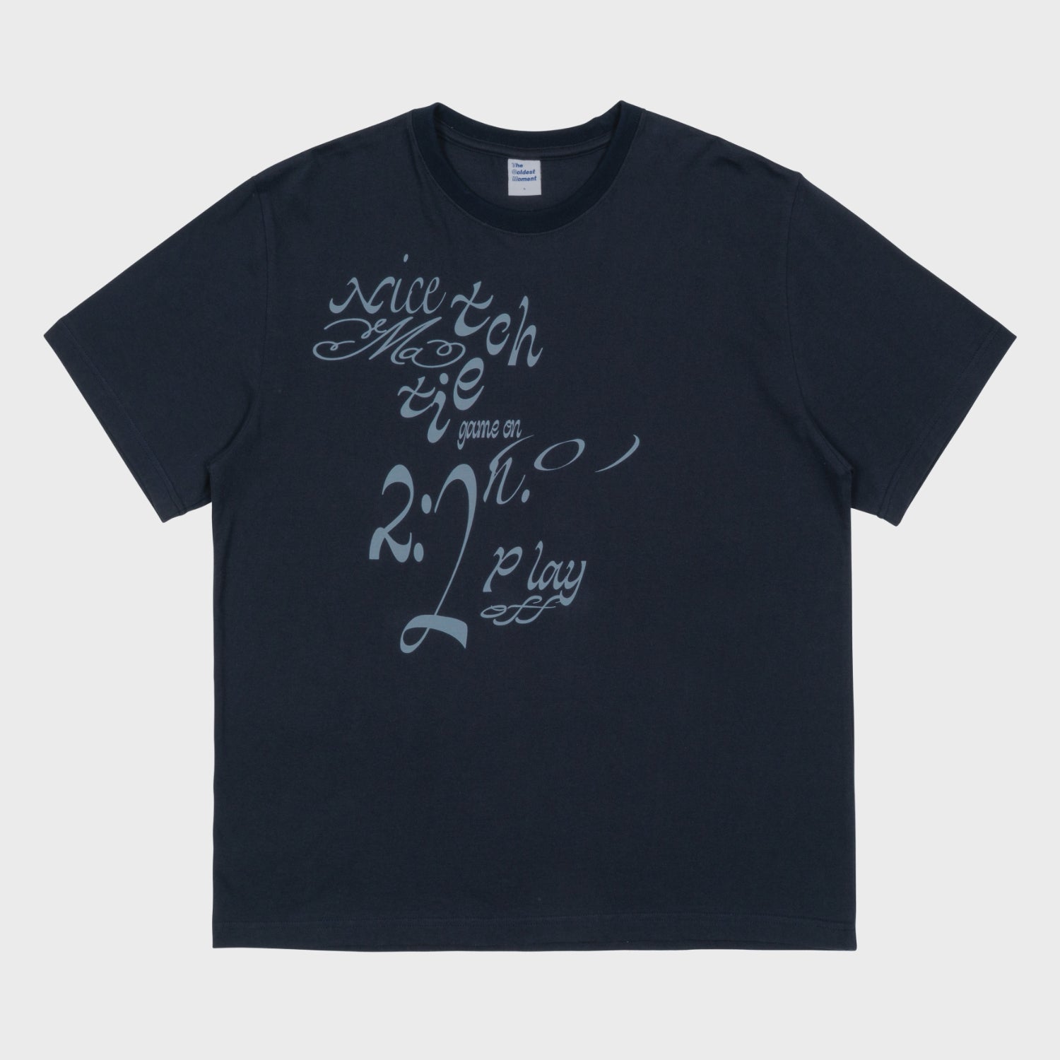 thecoldestmoment TCM tie T (navy)