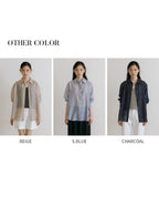 LINGSEOUL tencel basic shirt-charcoal