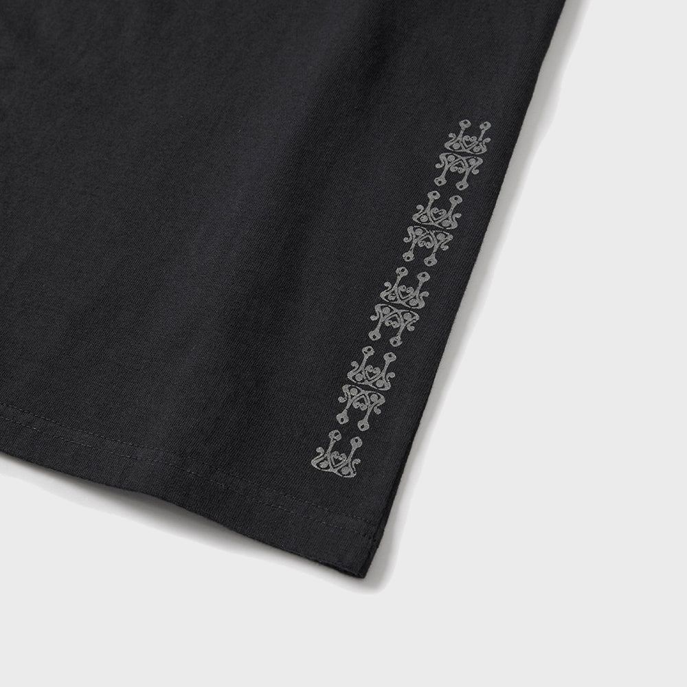 karactor Fiddlehead half T-shirts / Black charcoal