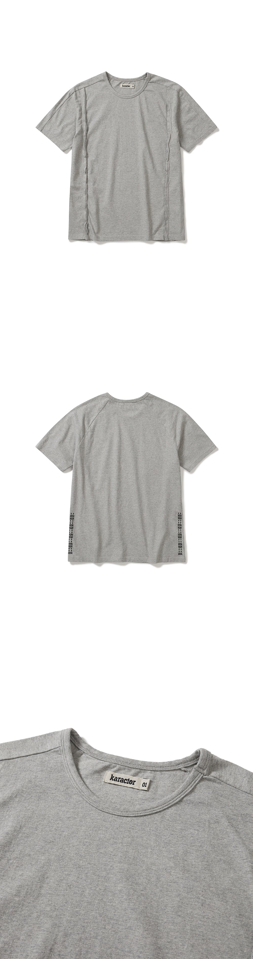 karactor Fiddlehead half T-shirts / Melange gray