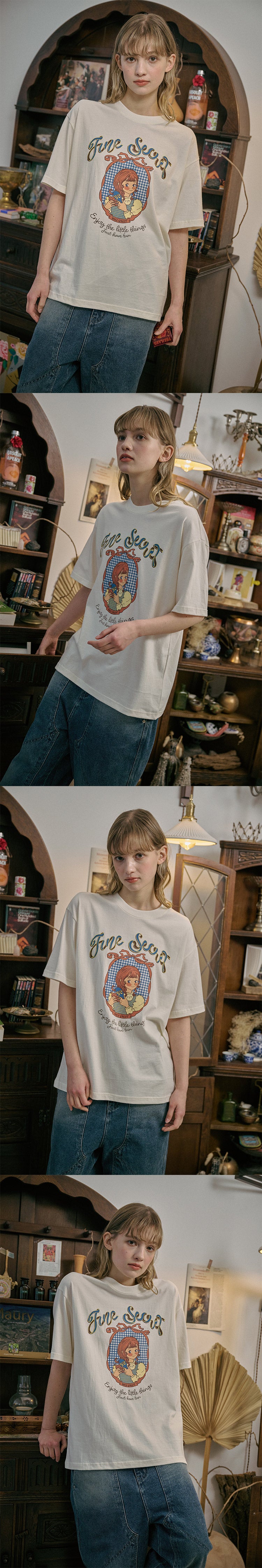 CPGN Secret Girl Short Sleeve T-Shirt Cream