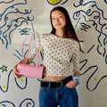 LEMONE [25th order] Polka dot Boat Neck T-shirt