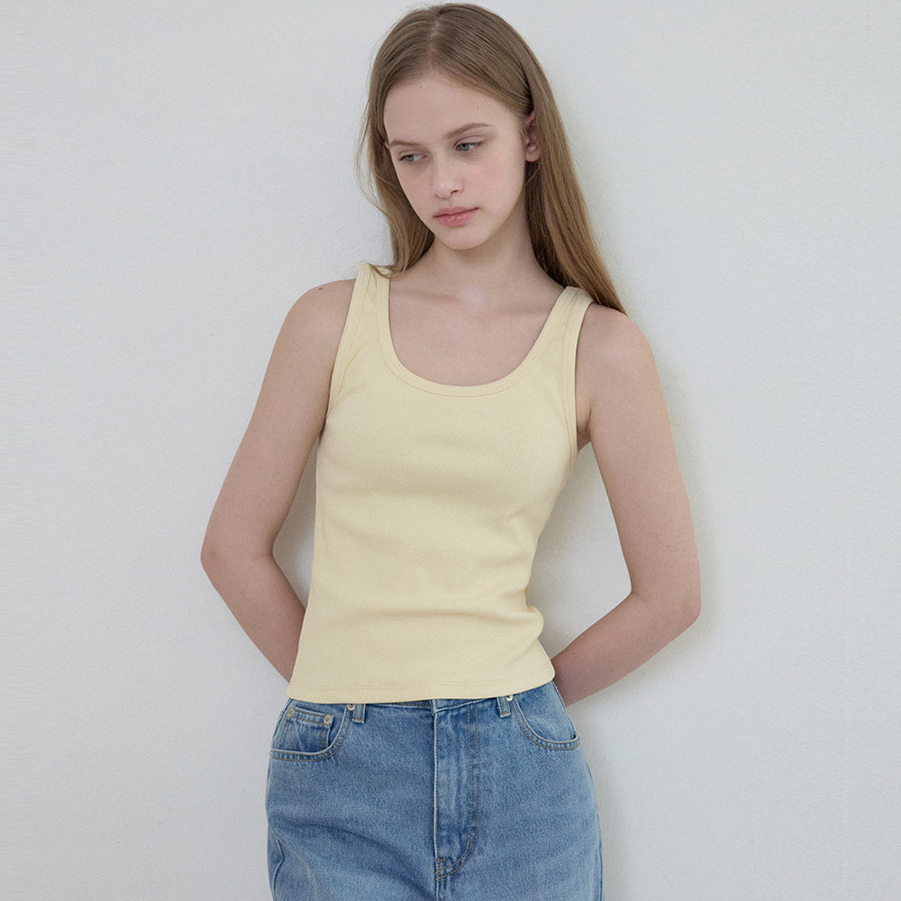 WEDNESDAYOASIS Blossom Sleeveless Top_LEMON(W25-TP17)