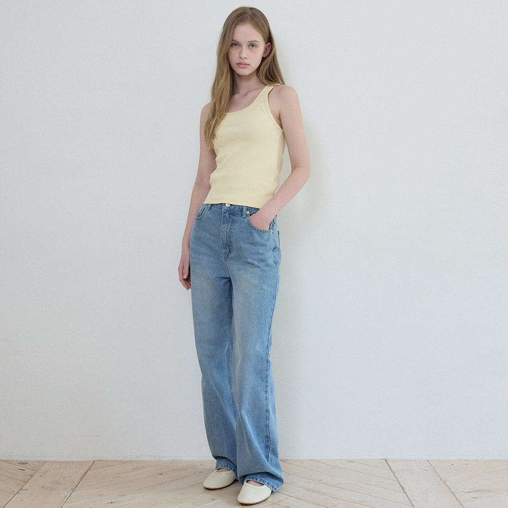 WEDNESDAYOASIS Blossom Sleeveless Top_LEMON(W25-TP17)