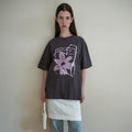 ENOR [4th reorder] FLOWER GRAPHIC T-SHIRT - DARK GRAY